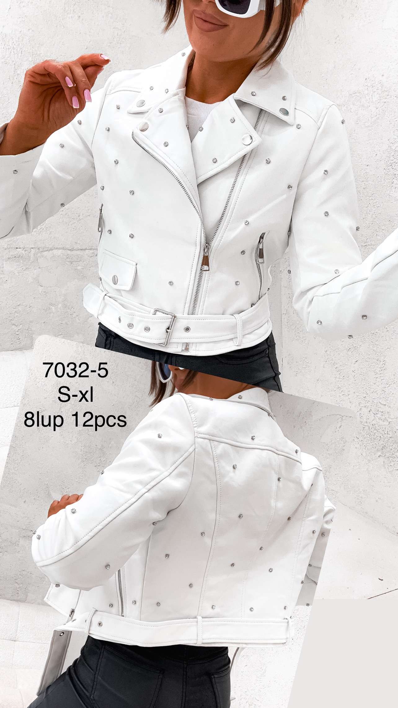 Kurtki  skórzane damskie , Size s-xl, paczka 12szt ,1 kolor
