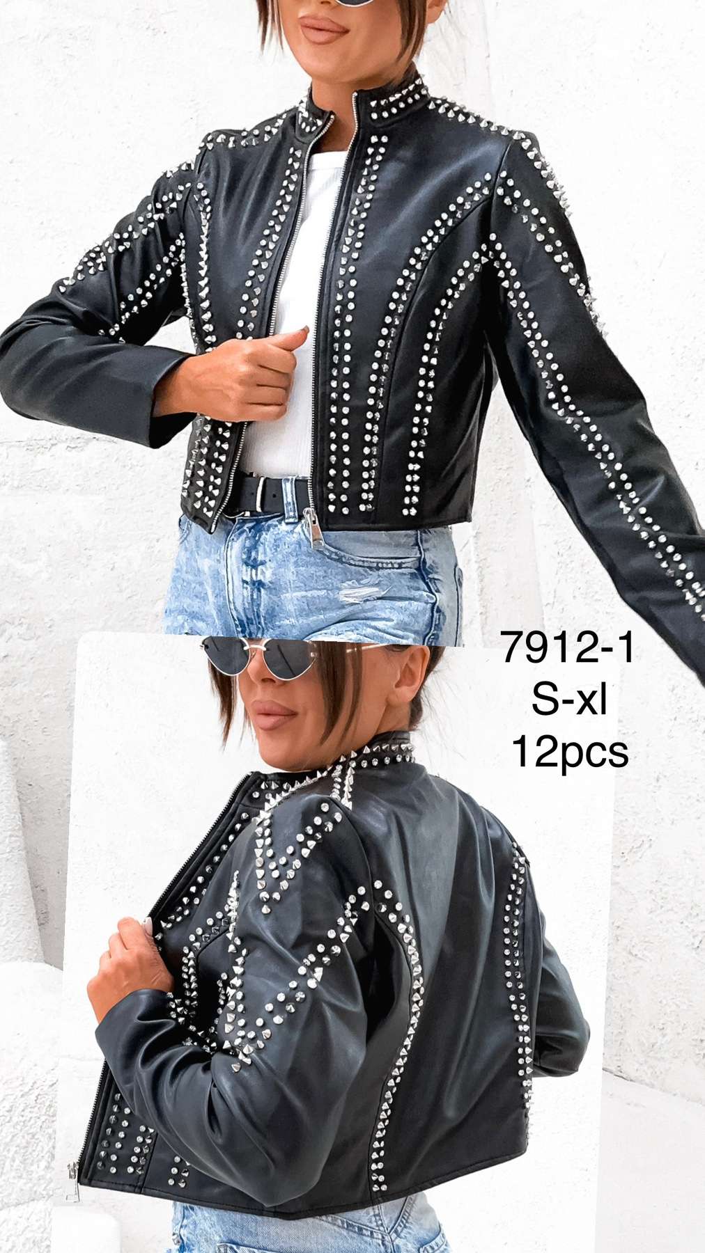 Kurtki  skórzane damskie , Size s-xl, paczka 12szt ,1 kolor