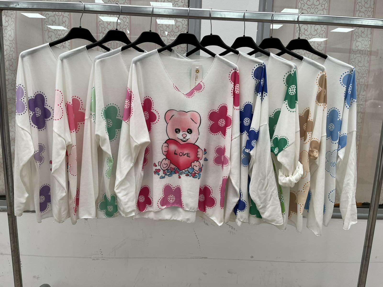 Bluzki  Damskie wloska  , Size uni, paczka  6szt ,mix kolor