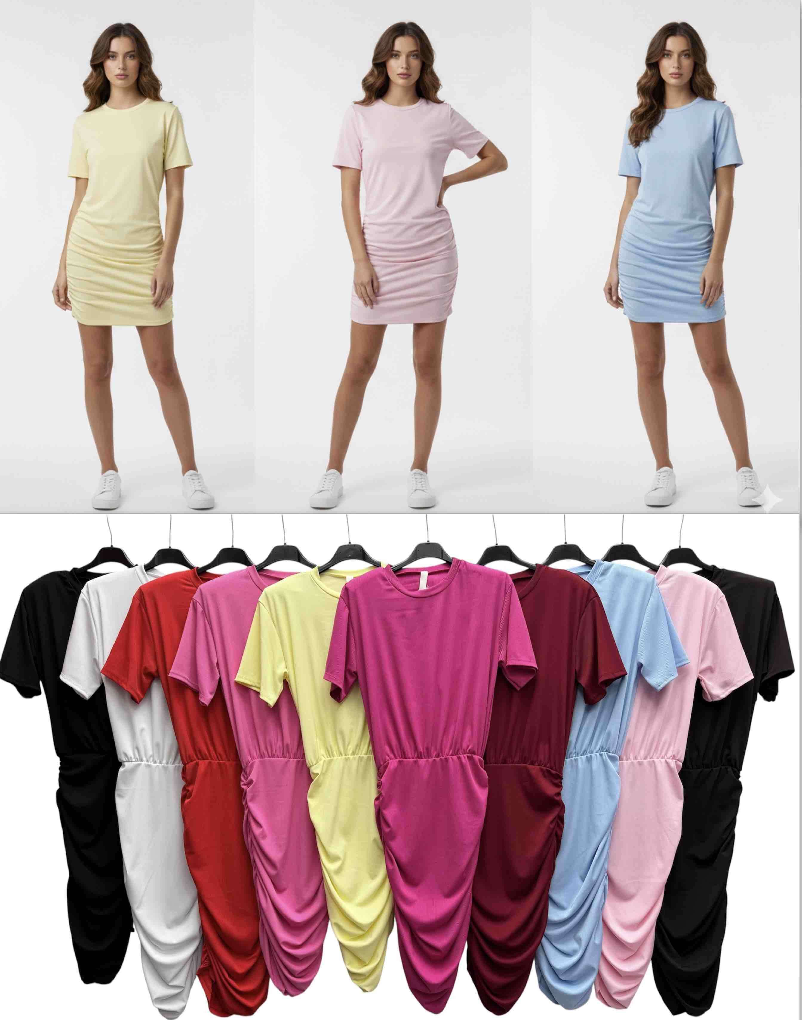 Sukienki  Damskie wloska  , Size uni, paczka  6szt ,mix kolor