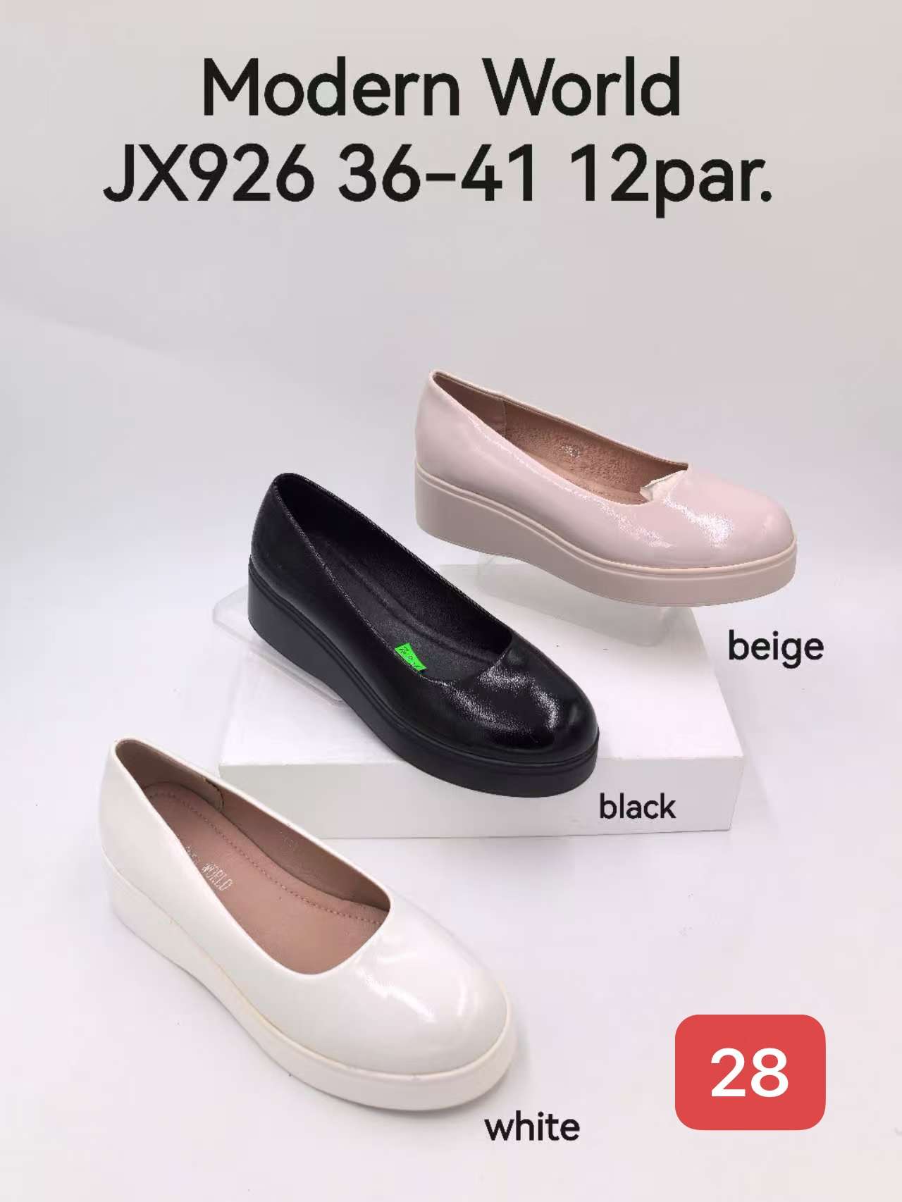 Baleriny Damskie (36-41, 12par)