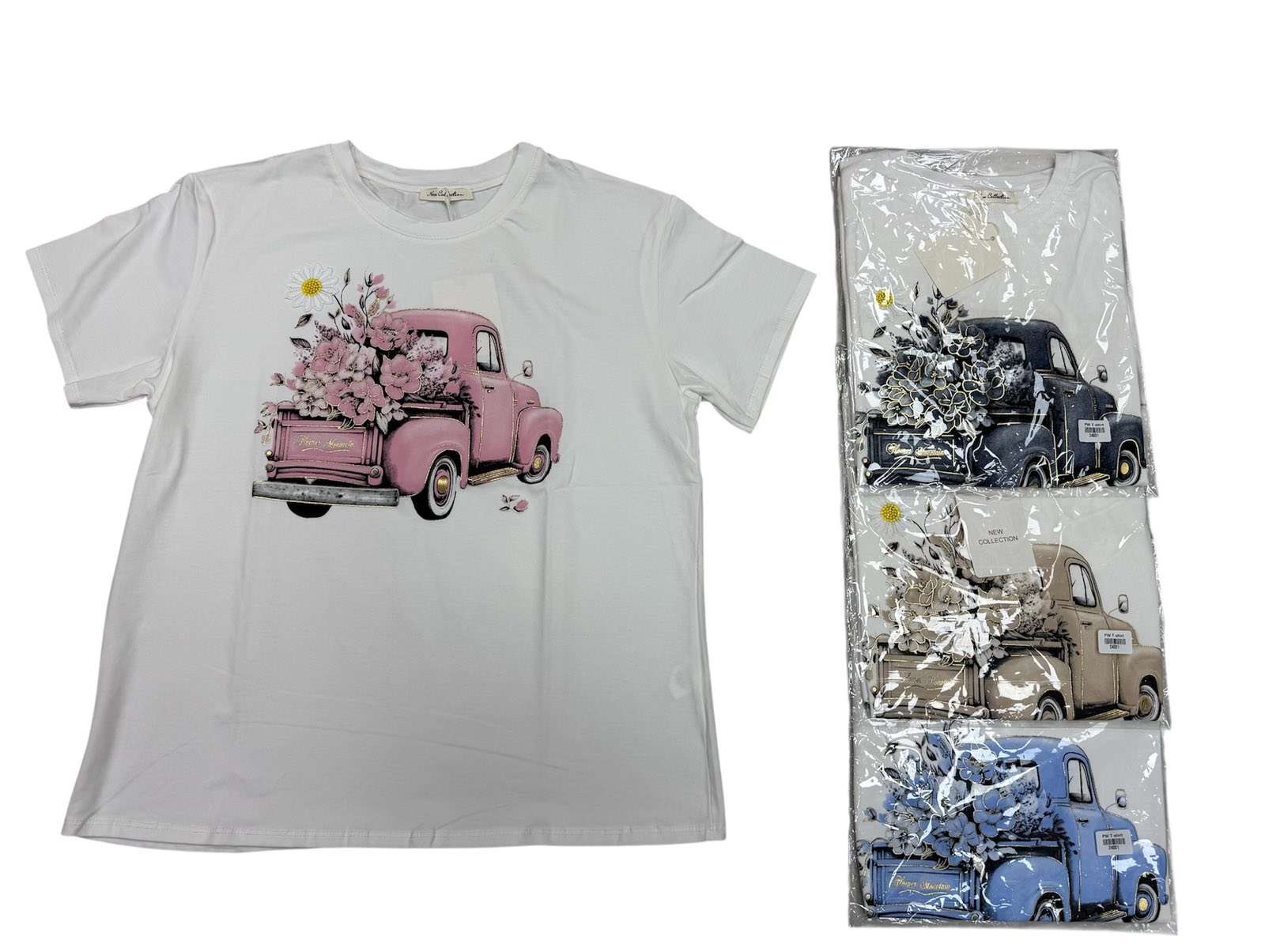 Bluzki Damskie  WŁOSKA  , Size uni, paczka  6szt ,mix kolor