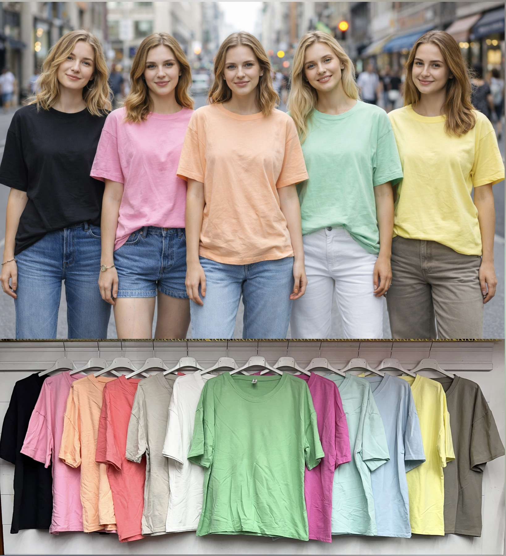 Bluzki Damskie TURECKA , Size uni, paczka  6szt ,mix kolor