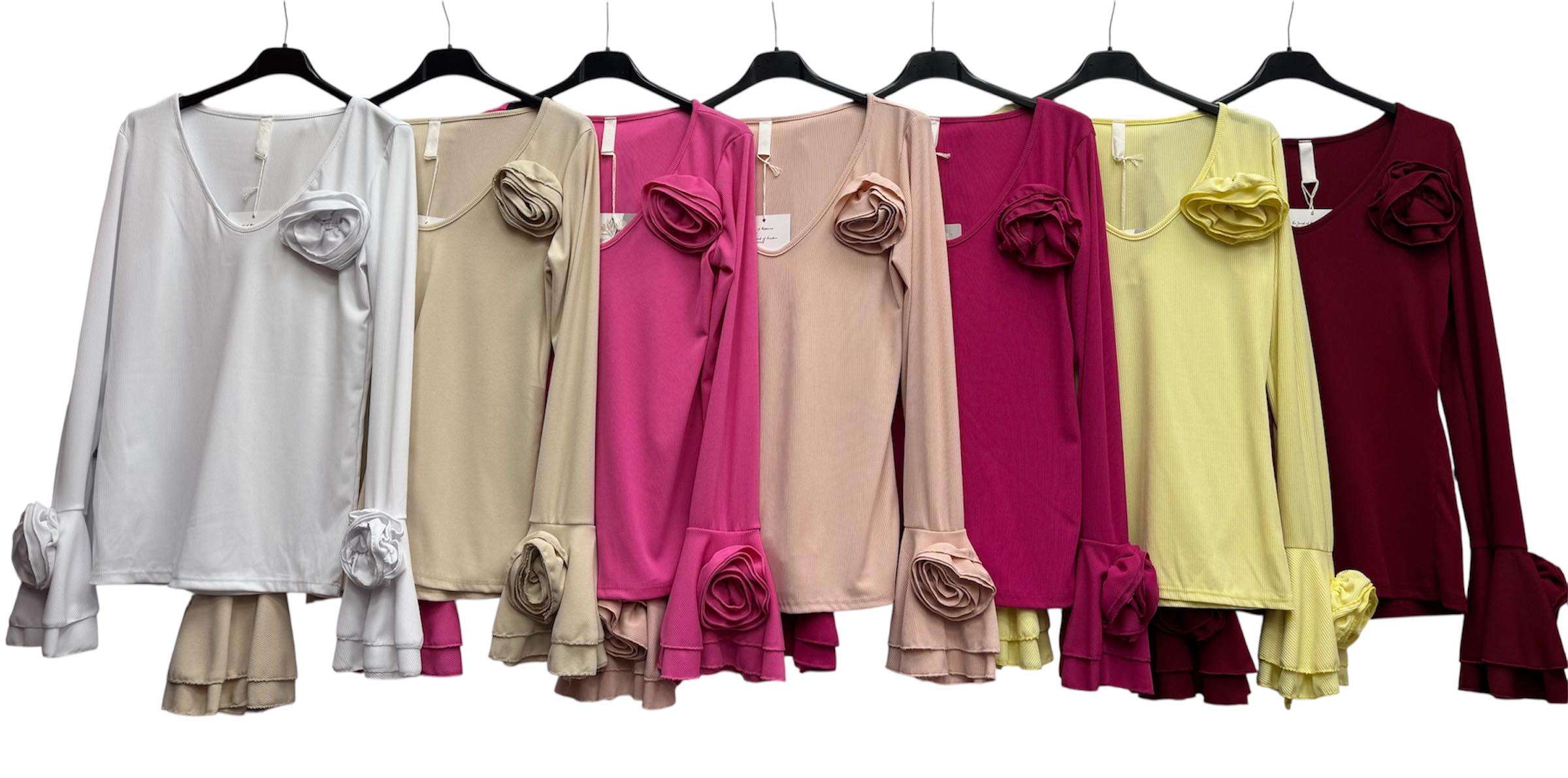 Bluzki Damskie  WŁOSKA  , Size uni, paczka  6szt ,mix kolor