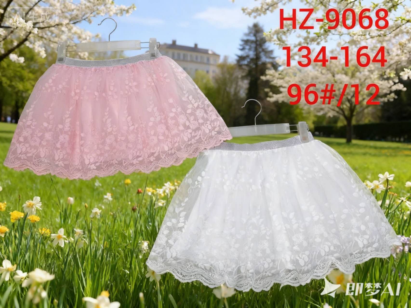 Spódnica DZIECIĘCA , Size 134-164, paczka  12szt ,mix kolor