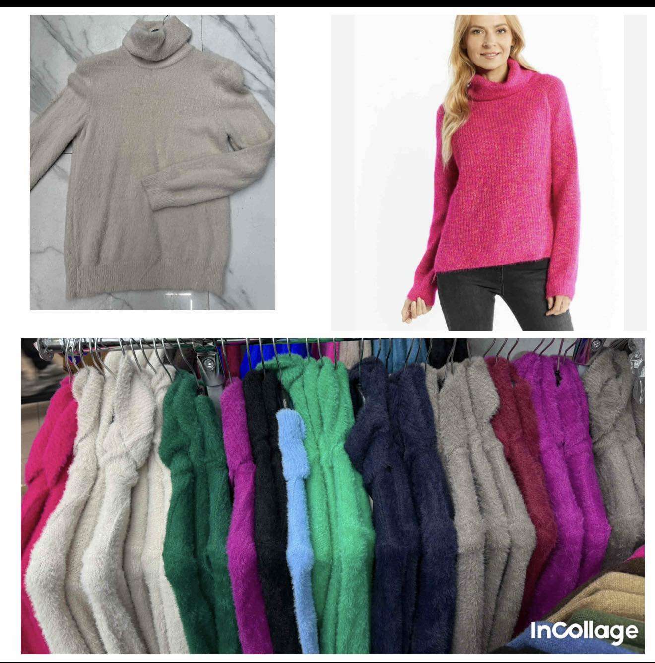 Swetry  Damskie wloska  , Size uni, paczka  6szt ,mix kolor