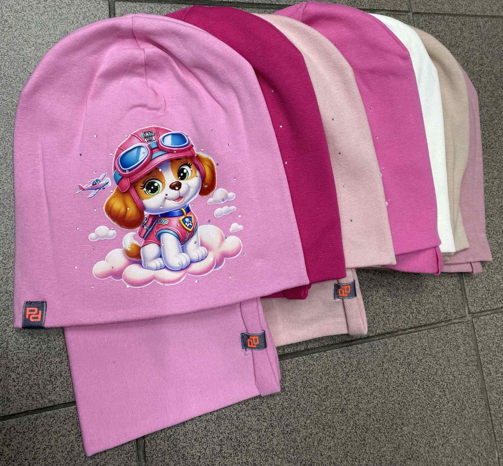 Komplety Czapki DZIECIĘCE,paczka 12szt, mix kolor