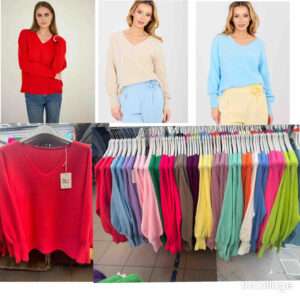 Swetry Damskie  WŁOSKA  , Size uni, paczka  6szt ,mix kolor