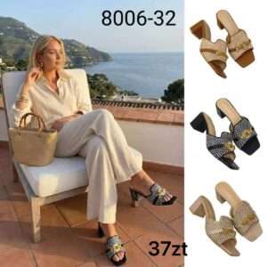 Klapki na Koturnie Damskie (36-41, 12par)