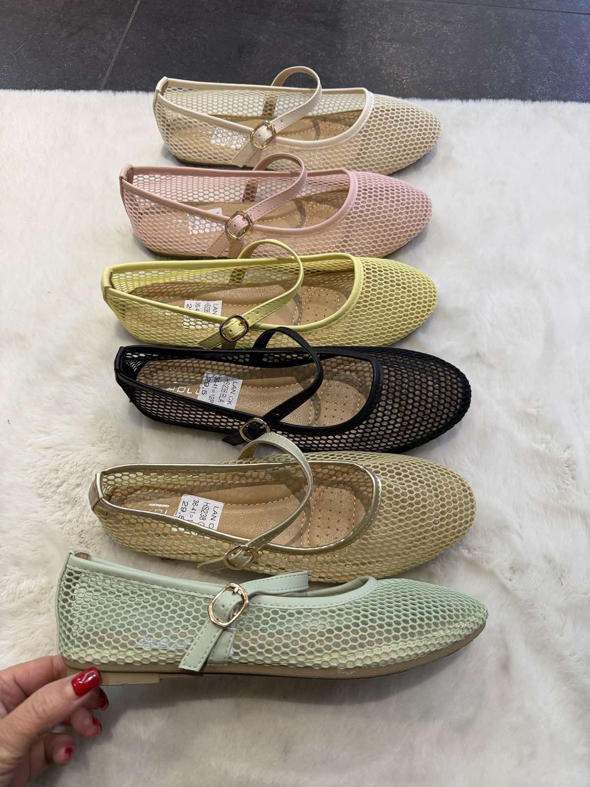 Buty  Baleriny Damskie (36-41, 12par)