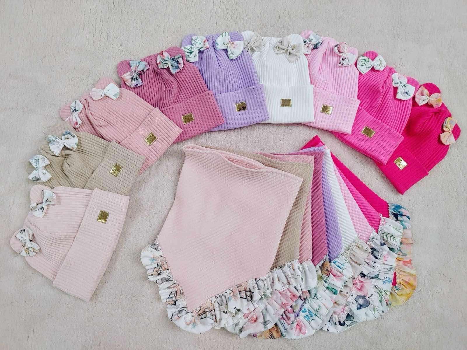 Komplet Czapki DZIECIĘCE, paczka 12szt, mix kolor