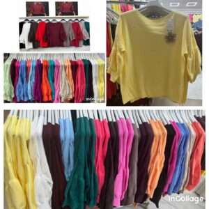 Swetry Damskie  WŁOSKA  , Size uni, paczka  6szt ,mix kolor