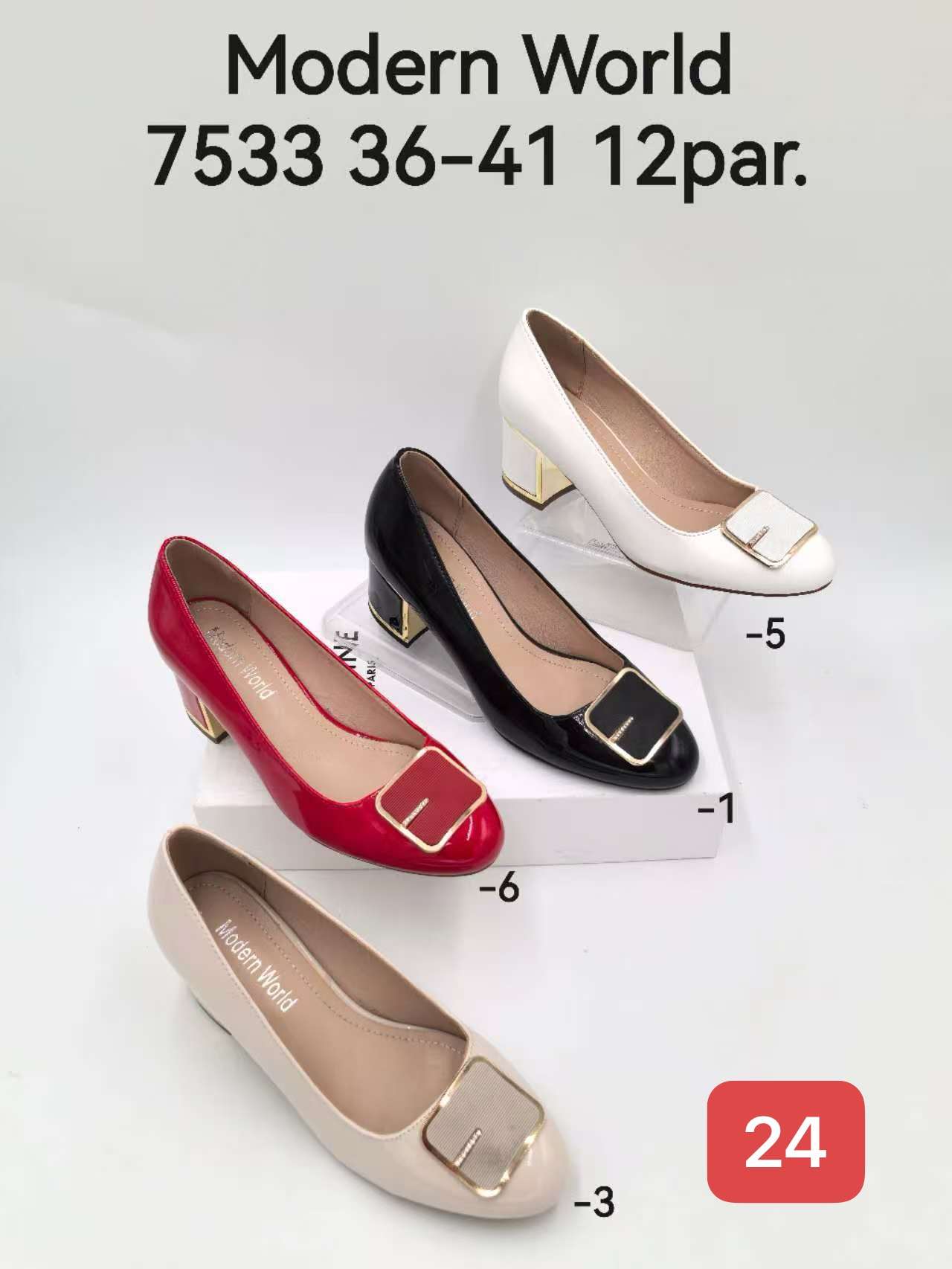 Czółenka Damskie (36-41, 12par)