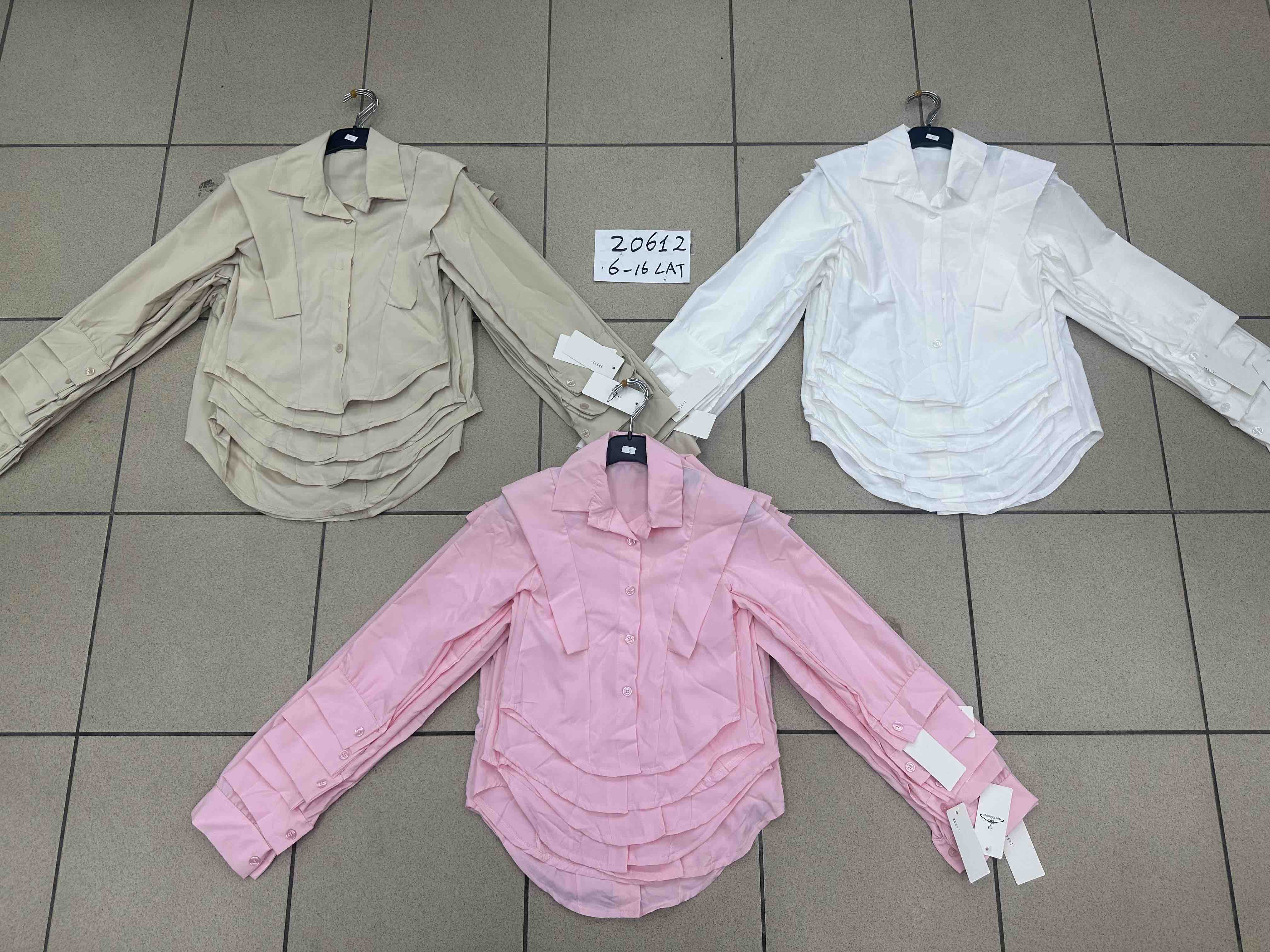 Koszule DZIECIĘCA , Size 6-16 lat, paczka 6szt ,1kolor