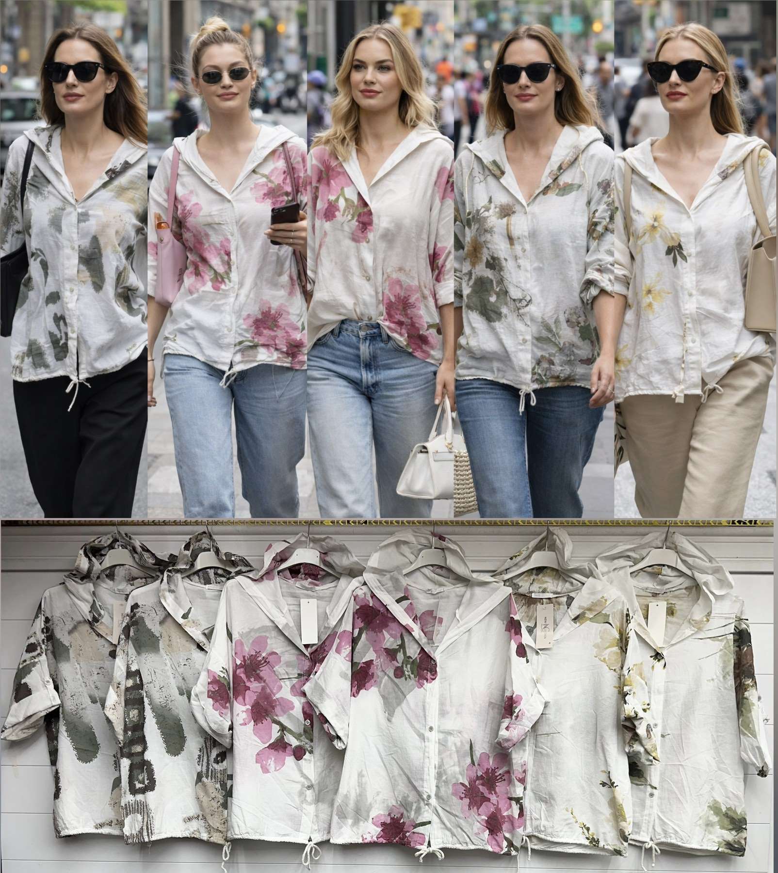 Bluzki Damskie TURECKA , Size uni, paczka  6szt ,mix kolor