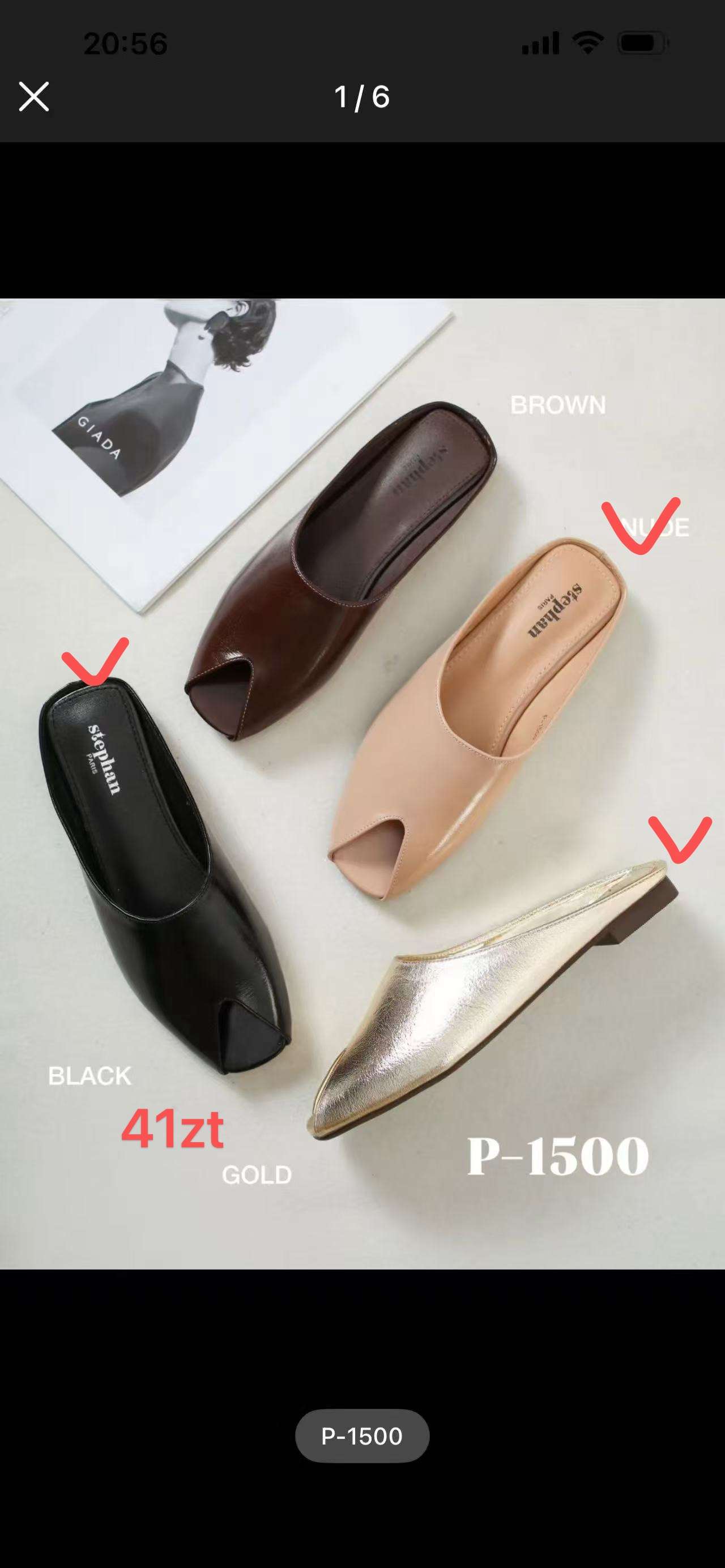 Buty Klapki  DAMSKIE (36-41, 12par)