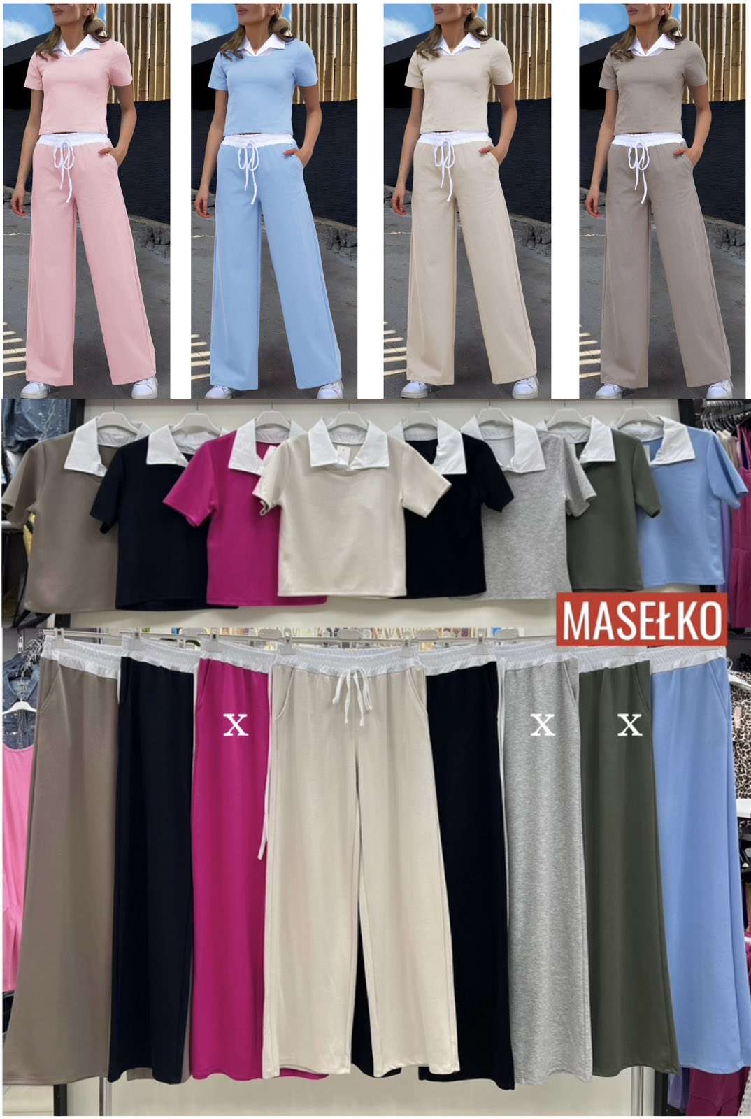 Komplety  Damskie  WŁOSKA  , Size uni, paczka  6szt ,mix kolor