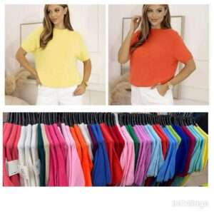 Swetry Damskie  WŁOSKA  , Size uni, paczka  6szt ,mix kolor