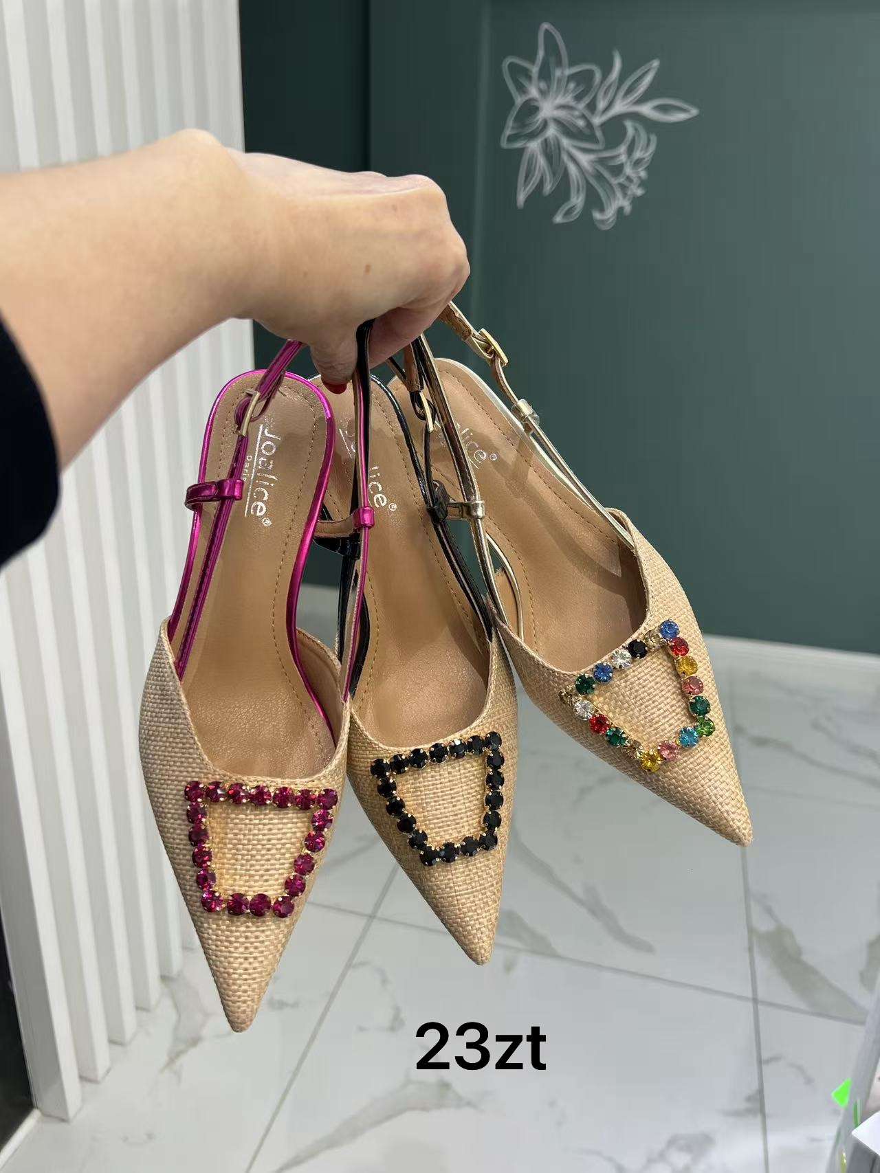 Sandały na Obcasie Damskie (36-41, 12par)