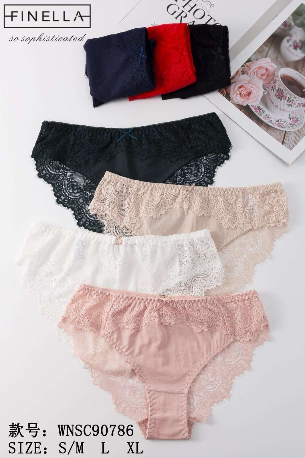 Majtki damskie,size s/m-xl, paczka 24szt ,mix kolor