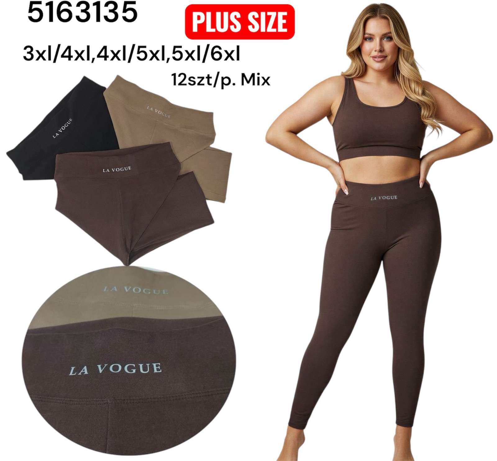 Legginsy damskie,size 3/4-5/6xl, paczka 12szt ,mix kolor