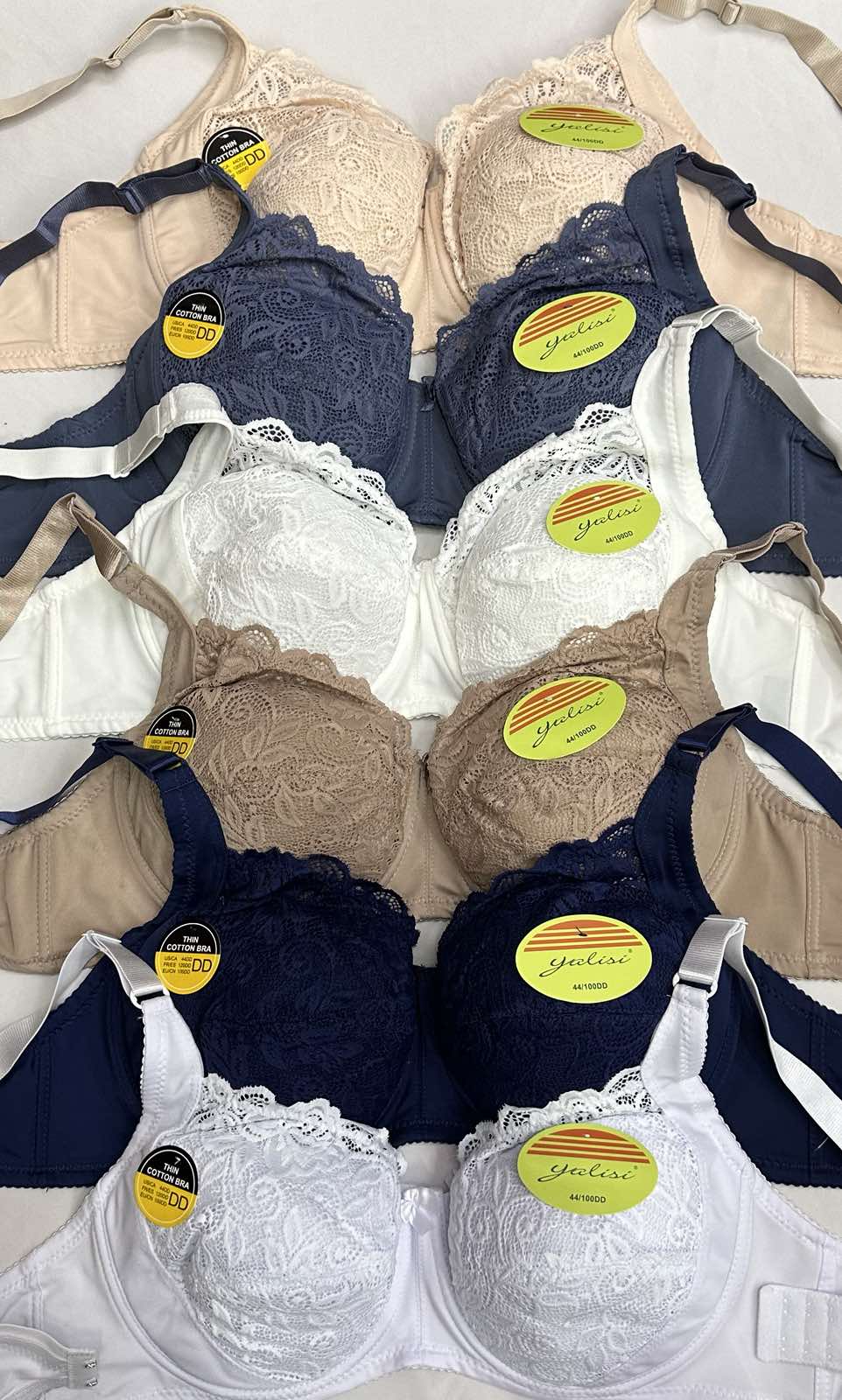 Biustonosz E damskie, paczka 6szt ,1kolor