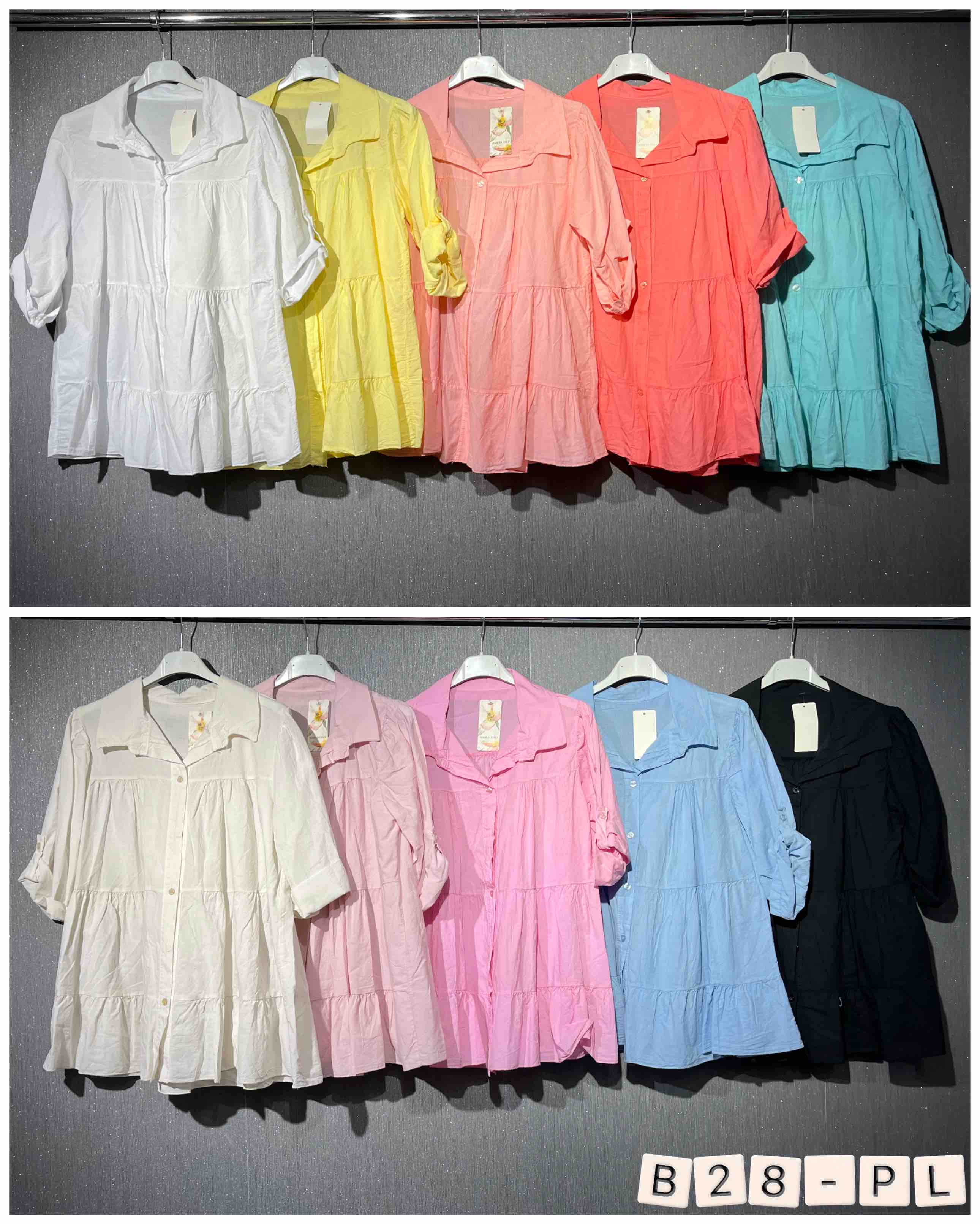 Bluzki  Damskie wloska  , Size uni, paczka  6szt ,mix kolor