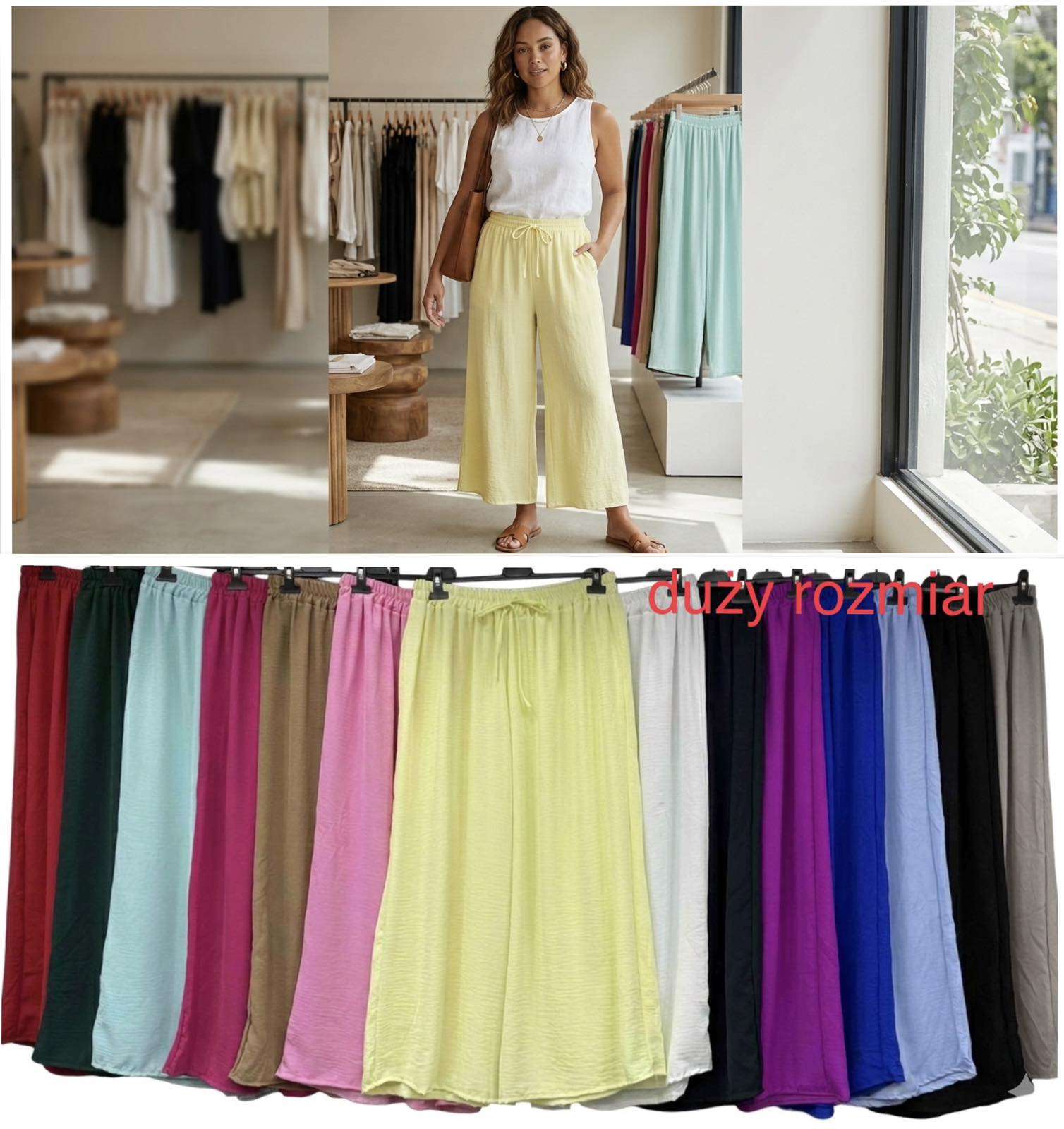 Spodnie  Damskie wloska  , Size uni, paczka  6szt ,mix kolor