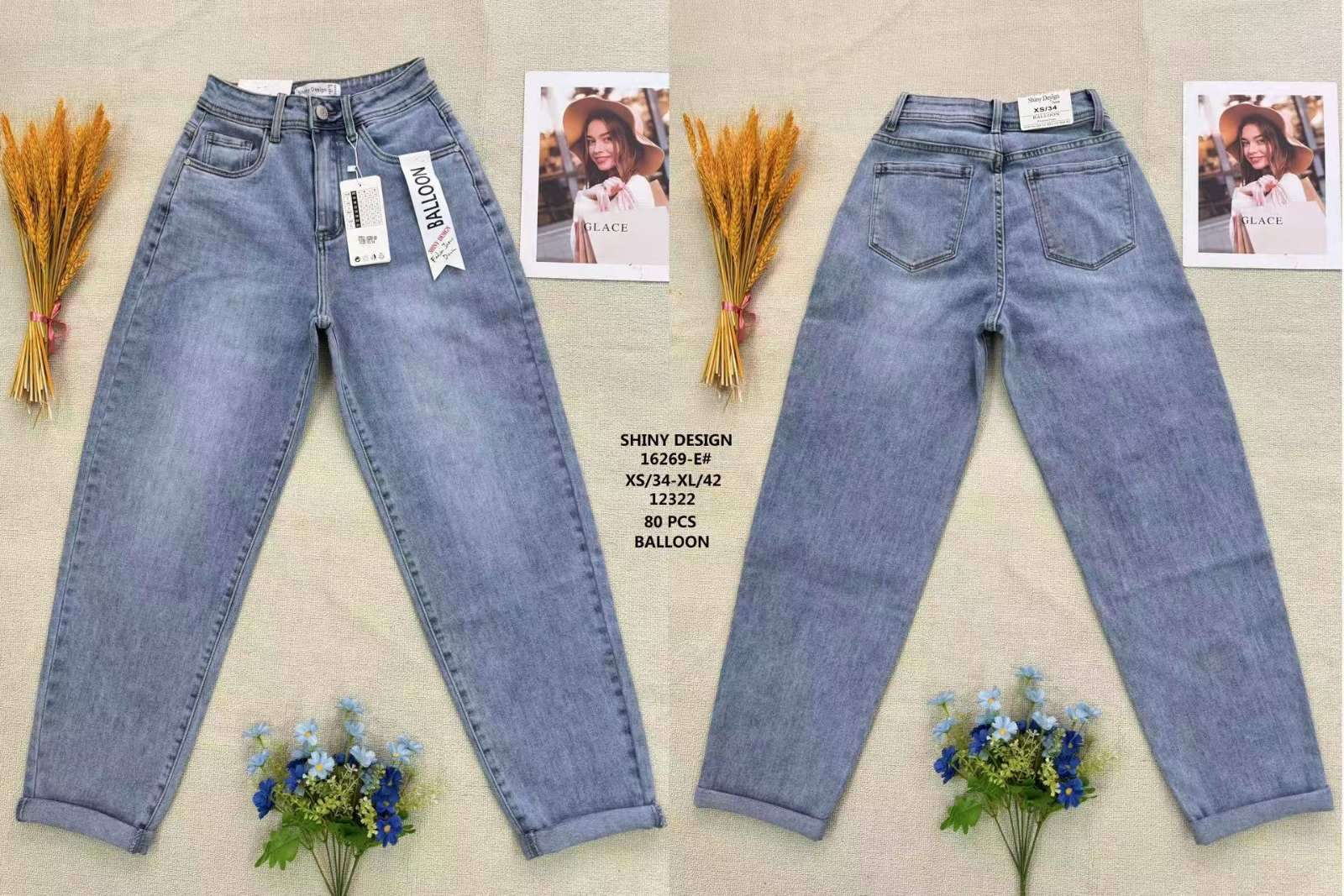 Jeansy damskie, Size xs-xl, paczka  10szt ,1kolor