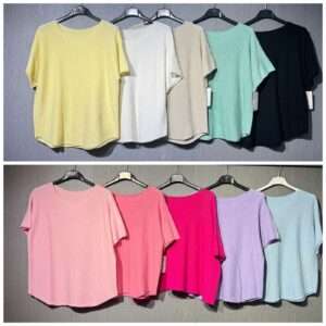 Bluzki Damskie  WŁOSKA  , Size uni, paczka  6szt ,mix kolor