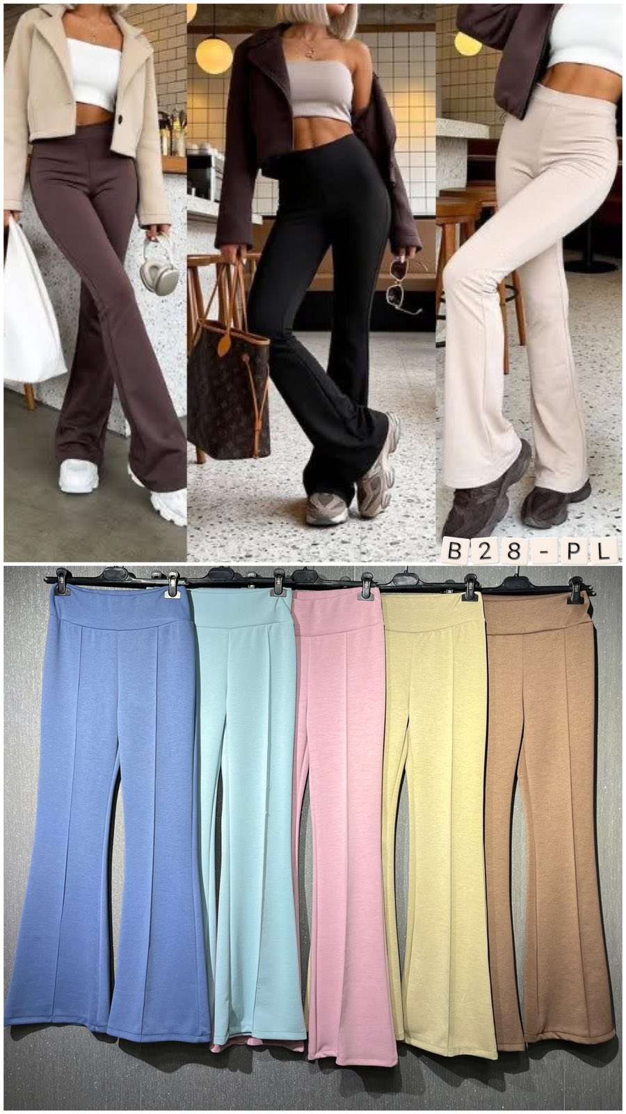 Spodnie  Damskie wloska  , Size uni, paczka  6szt ,mix kolor