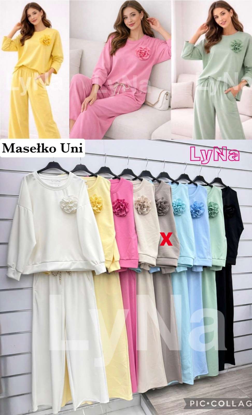 Komplety  Damskie wloska  , Size uni, paczka  6szt ,mix kolor