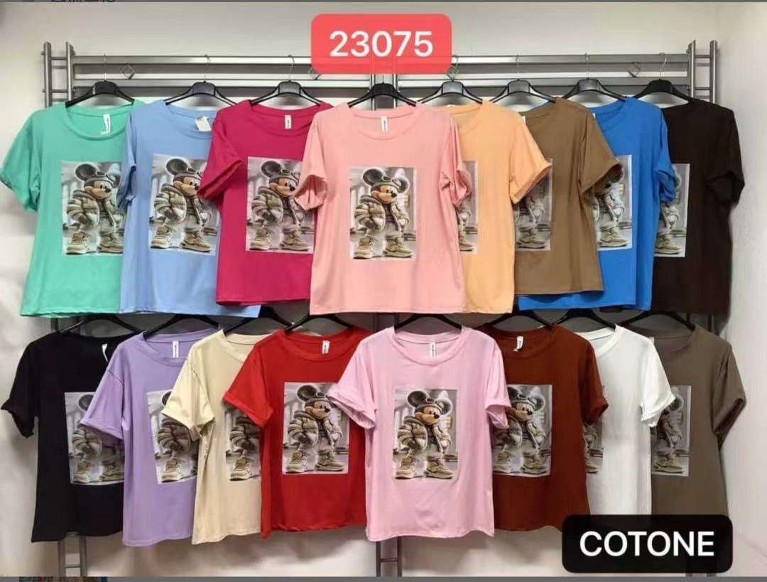 Bluzki  Damskie  WŁOSKA  , Size uni, paczka  6szt ,mix kolor