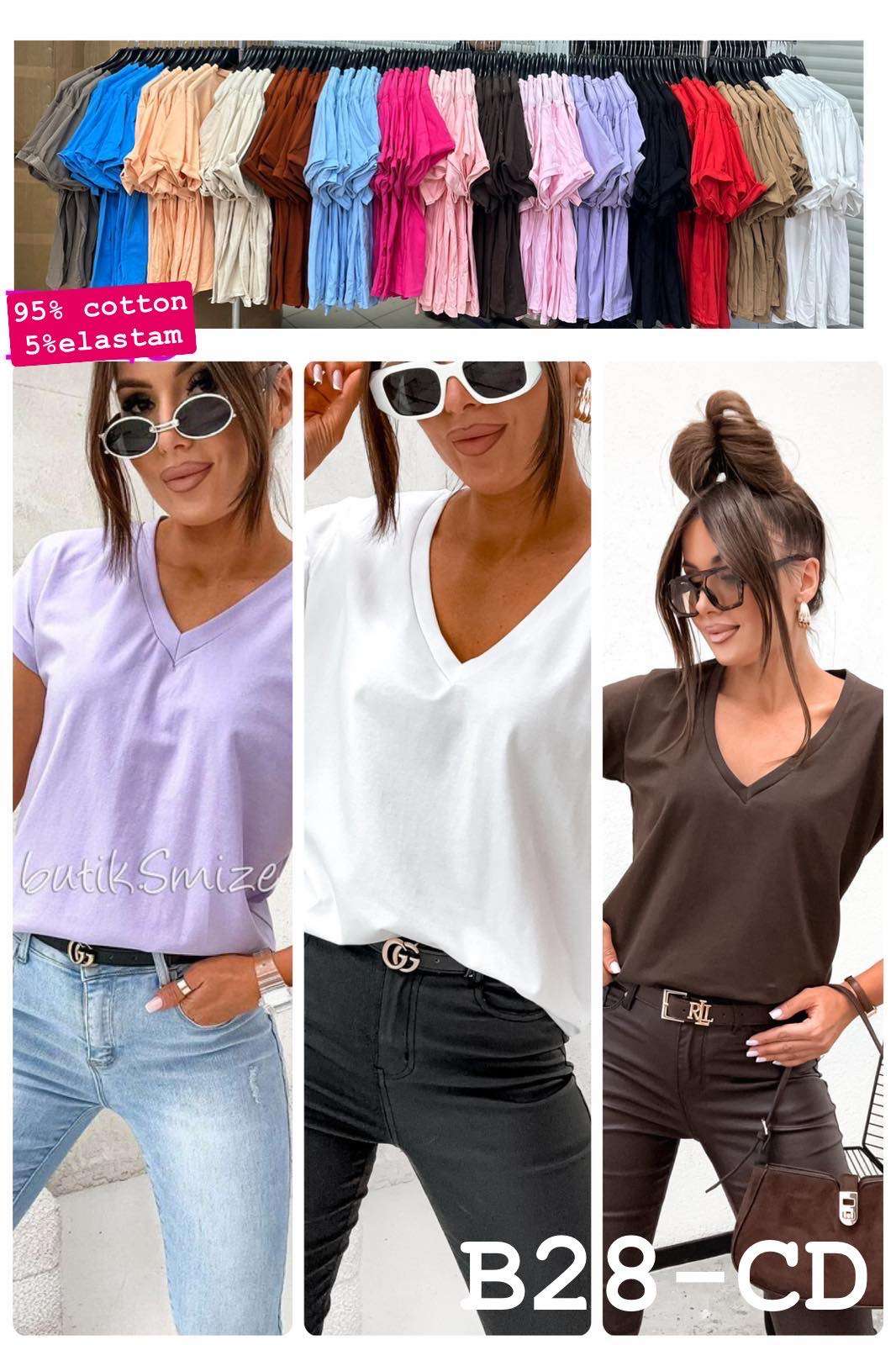 Bluzki  Damskie  WŁOSKA  , Size uni, paczka  6szt ,mix kolor