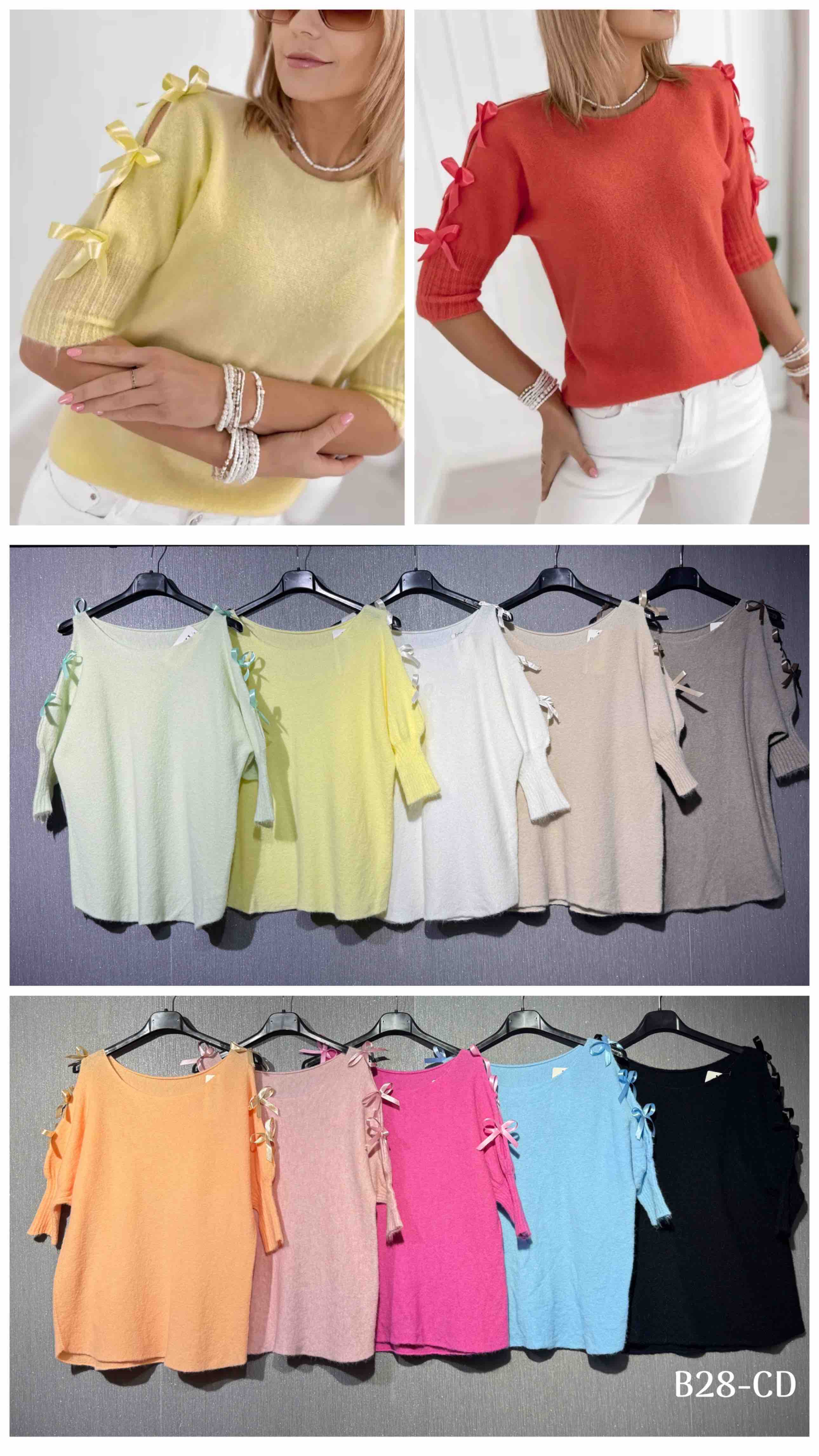 Bluzki  Damskie wloska  , Size uni, paczka  6szt ,mix kolor