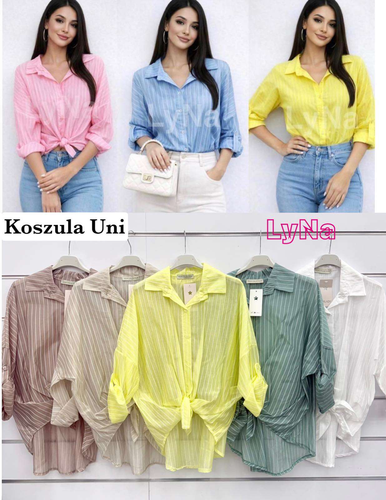 Koszule  Damskie wloska  , Size uni, paczka  6szt ,mix kolor