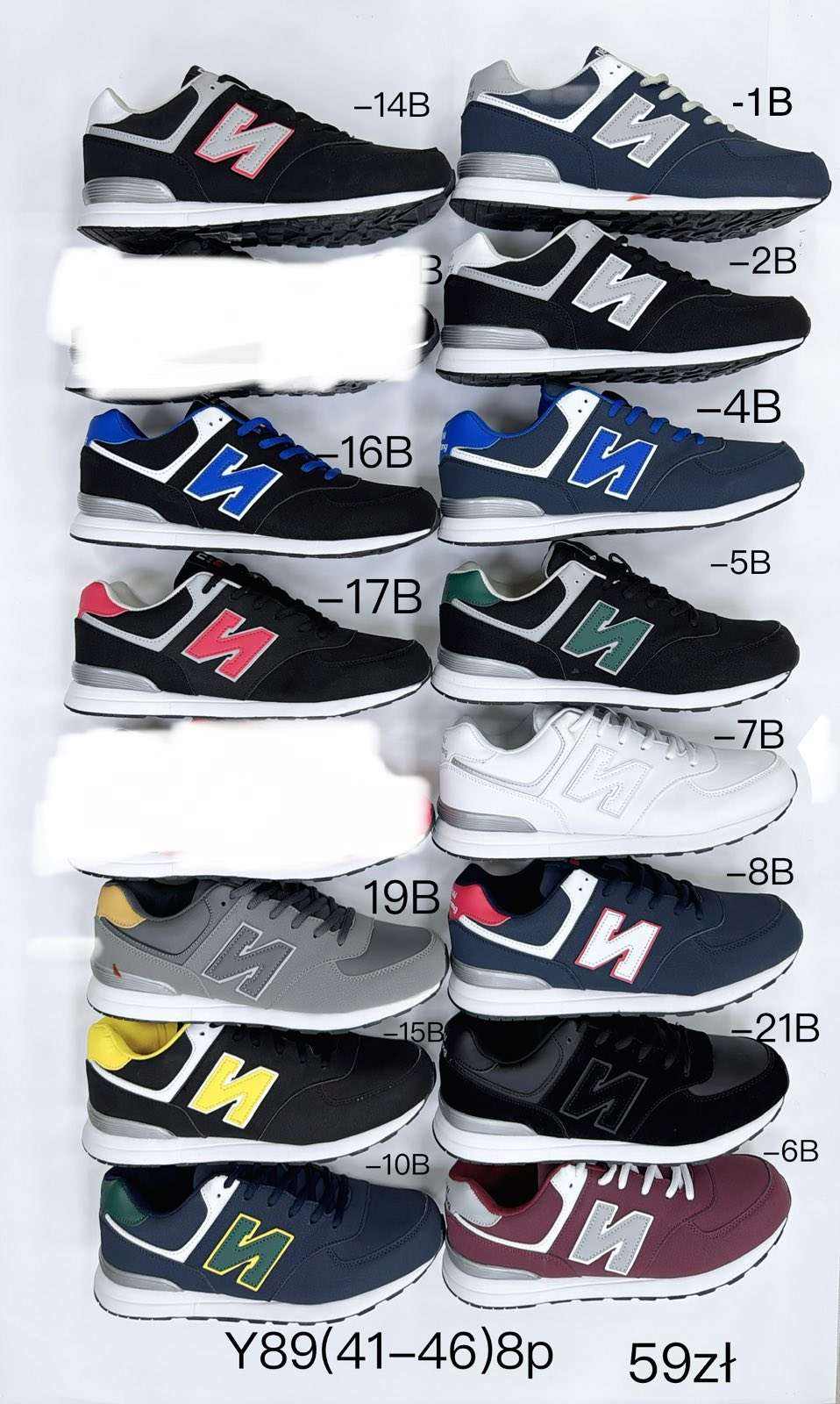 Buty Sportowe MĘSKIE (41-46, 8par)