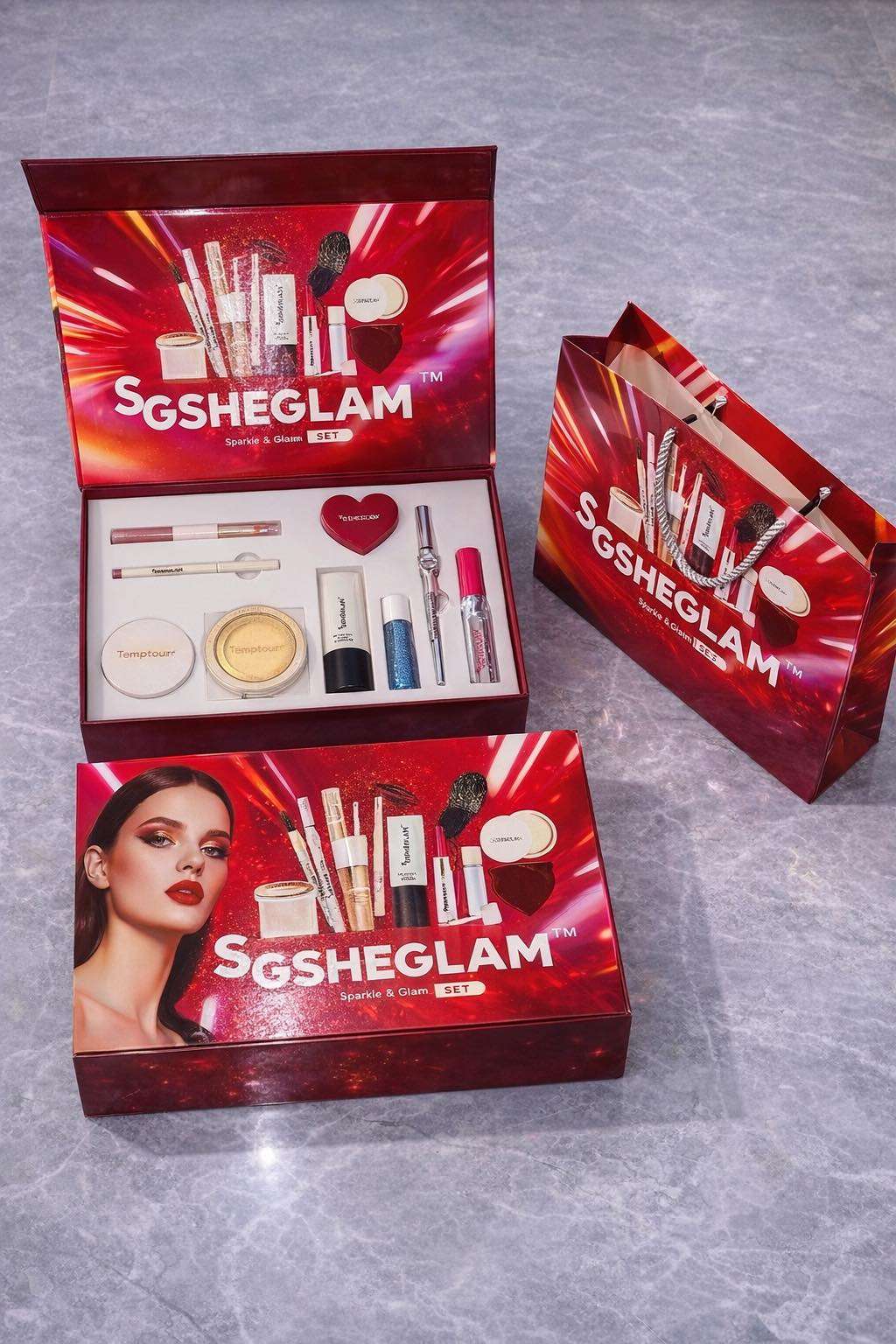 Zestaw do makijażu S.G SHEGLAM – 9 elementów (Model 678), (12szt/Paczka )