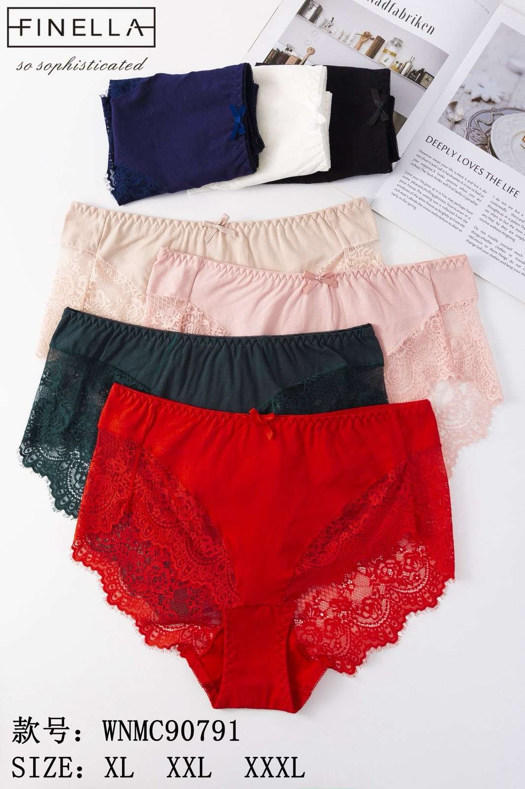 Majtki damskie,size m-xl, paczka 24szt ,mix kolor