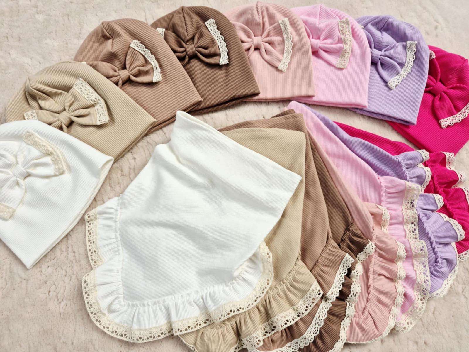 Komplet Czapki DZIECIĘCE, paczka 12szt, mix kolor