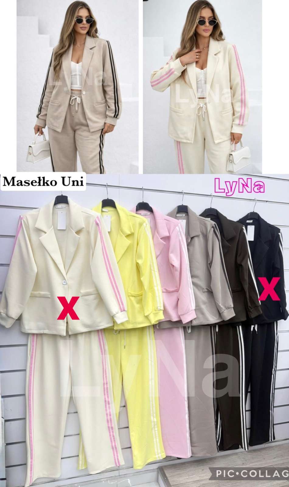 Komplety  Damskie wloska  , Size uni, paczka  6szt ,mix kolor