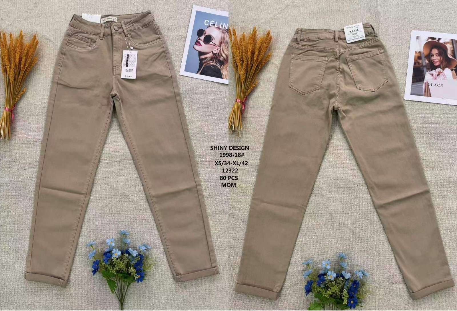 Jeansy  damskie, Size xs-xl, paczka  10szt ,1kolor