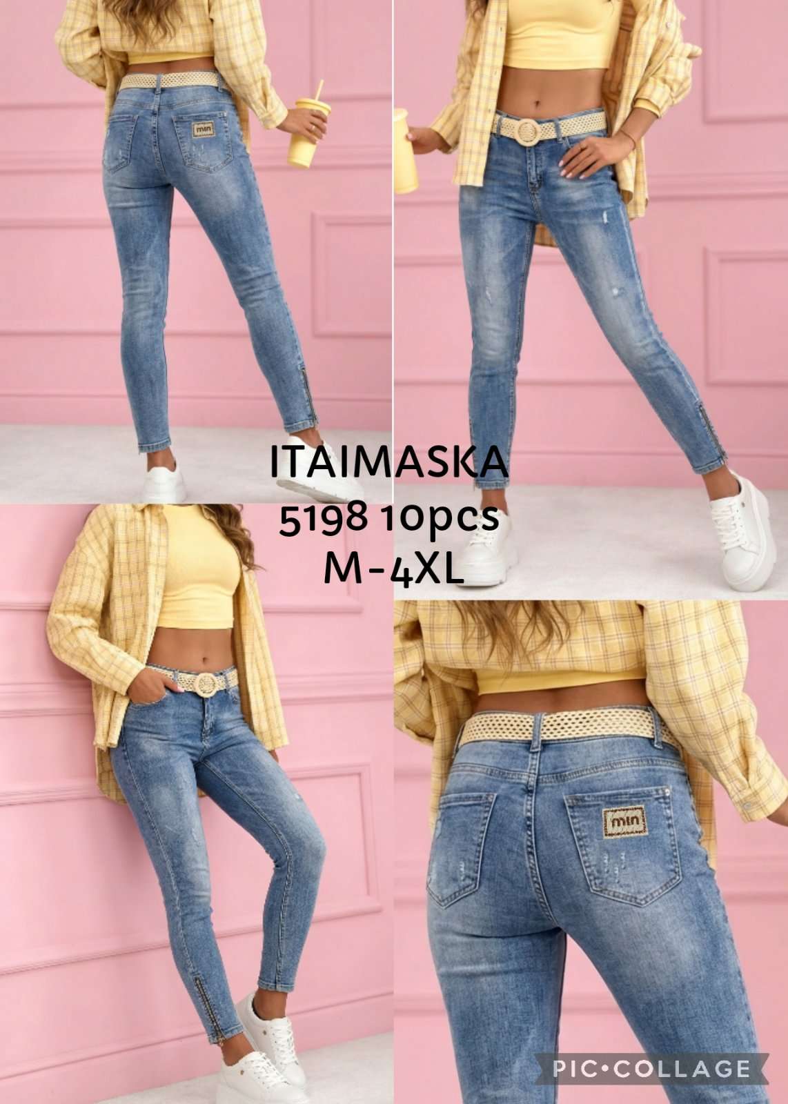 Jeansy  damskie, Size m-4xl, paczka  10szt ,1kolor