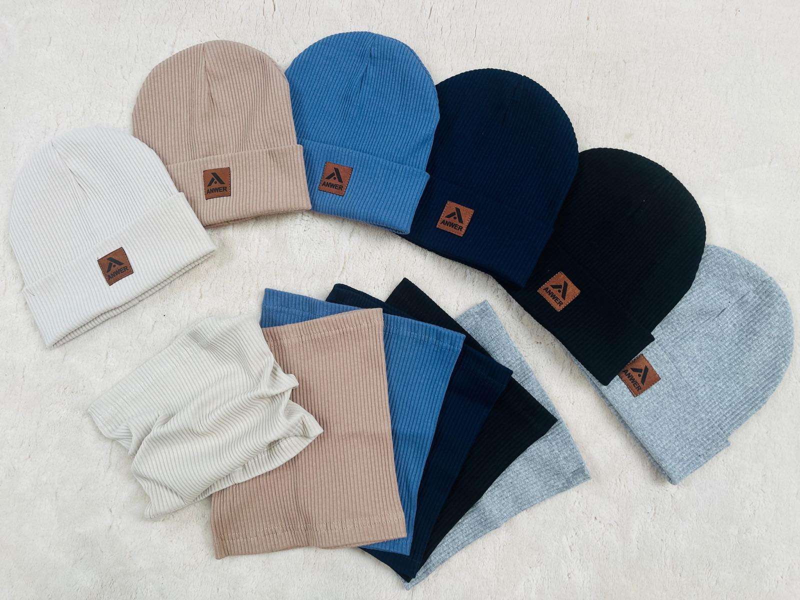 Komplet Czapki DZIECIĘCE, paczka 12szt, mix kolor