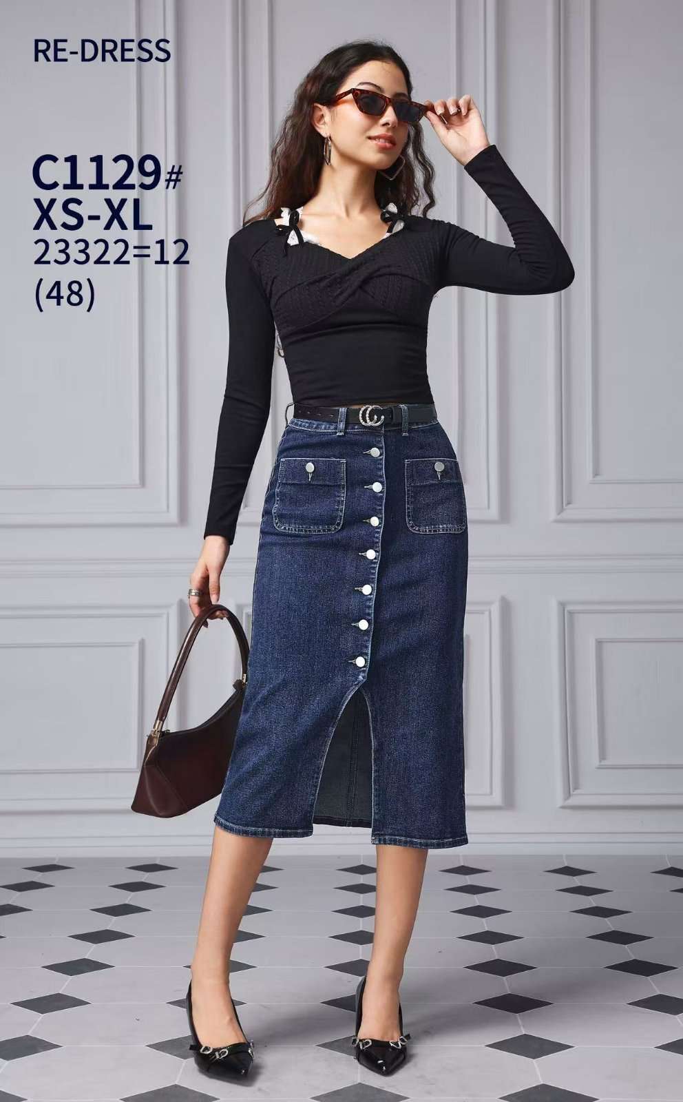 Spódnica  damskie, Size xs-xl, paczka  12szt ,1kolor