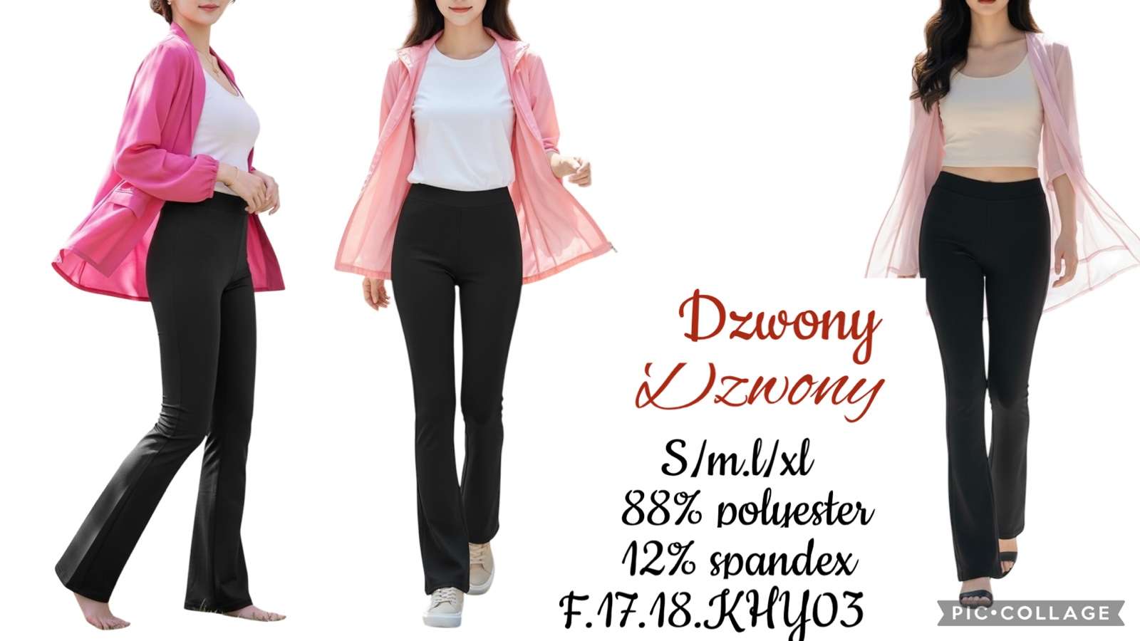 Legginsy damskie,size s/m-l/xl, paczka 12szt ,1kolor
