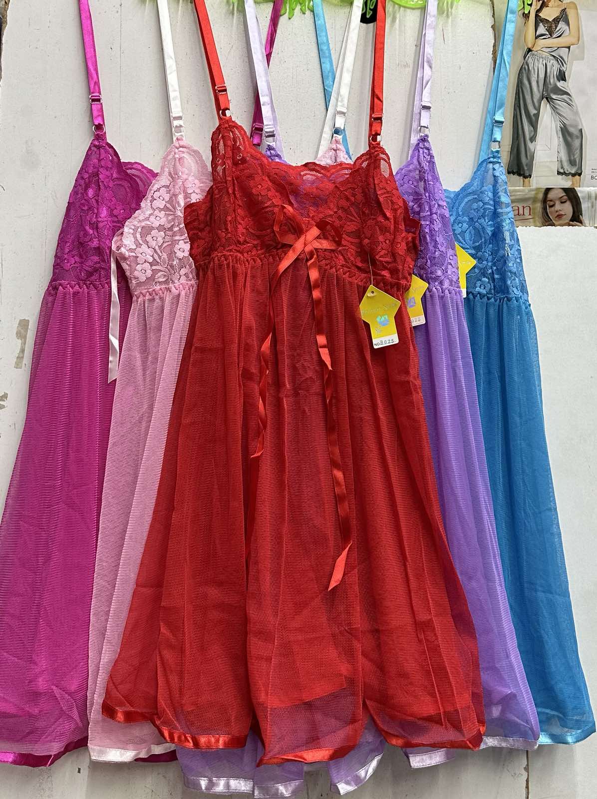 Koszule nocne damskie,size uni, , paczka 12szt ,mix kolor