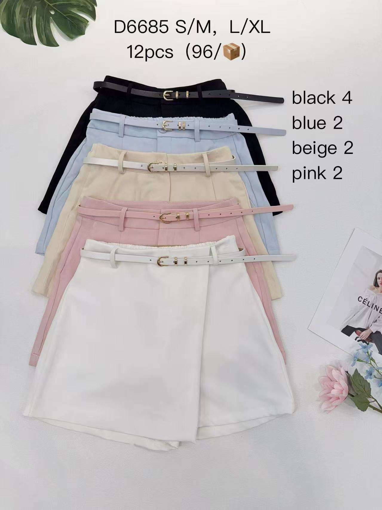 Spodenki damskie , Size s/m-l/xl, paczka 12szt ,mix kolor