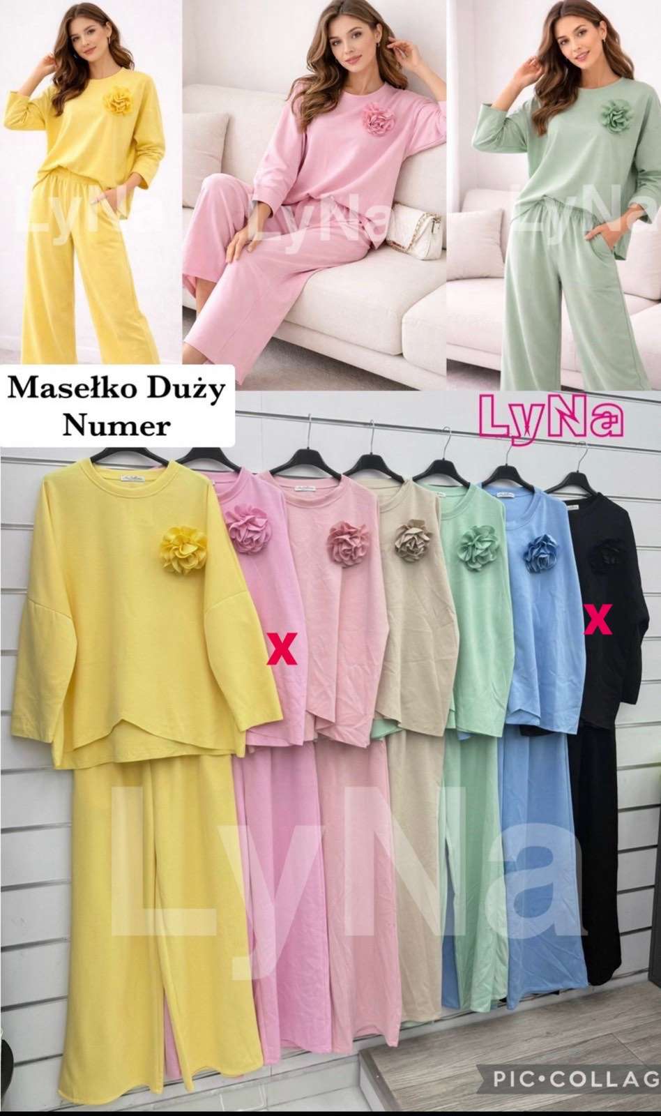 Komplety  Damskie wloska  , Size uni, paczka  6szt ,mix kolor