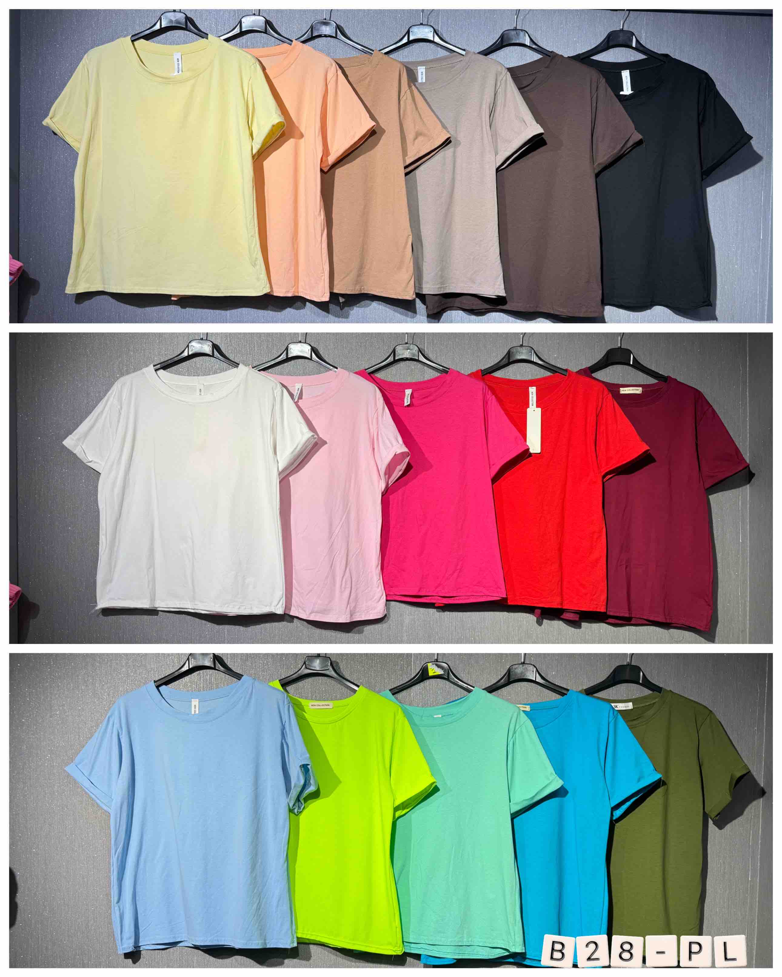 Bluzki  Damskie wloska  , Size uni, paczka  6szt ,mix kolor